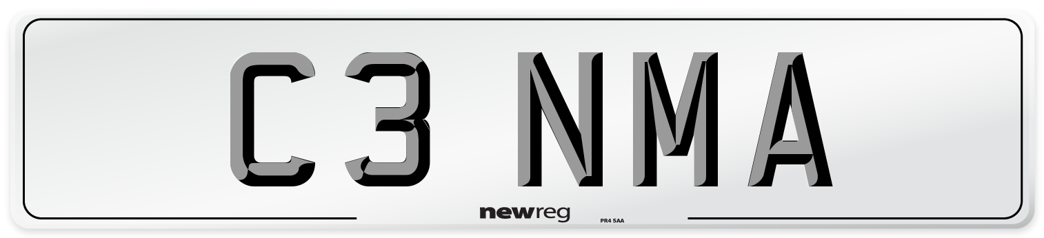 C3 NMA Number Plate from New Reg